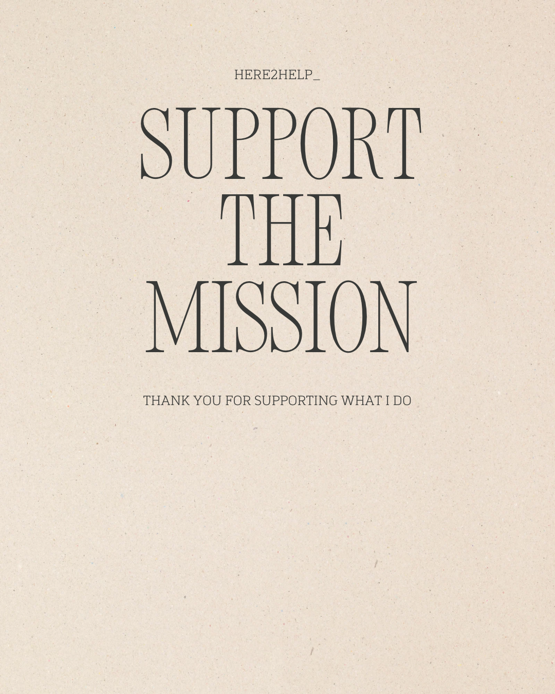 Support the mission